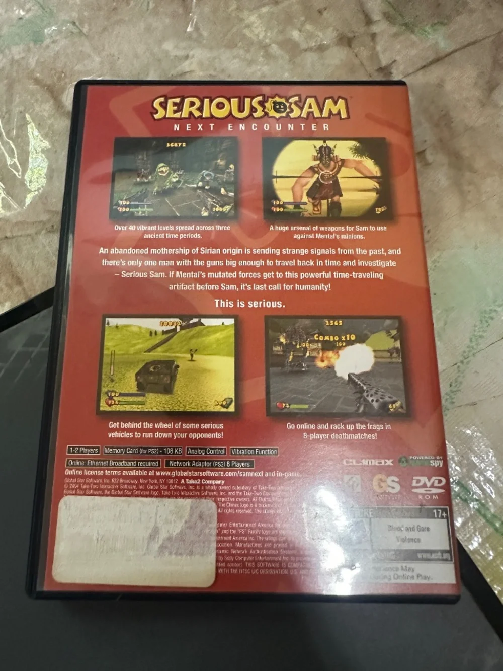Serious Sam Next Encounter Sony PlayStation 2 PS2 Game Complete CIB